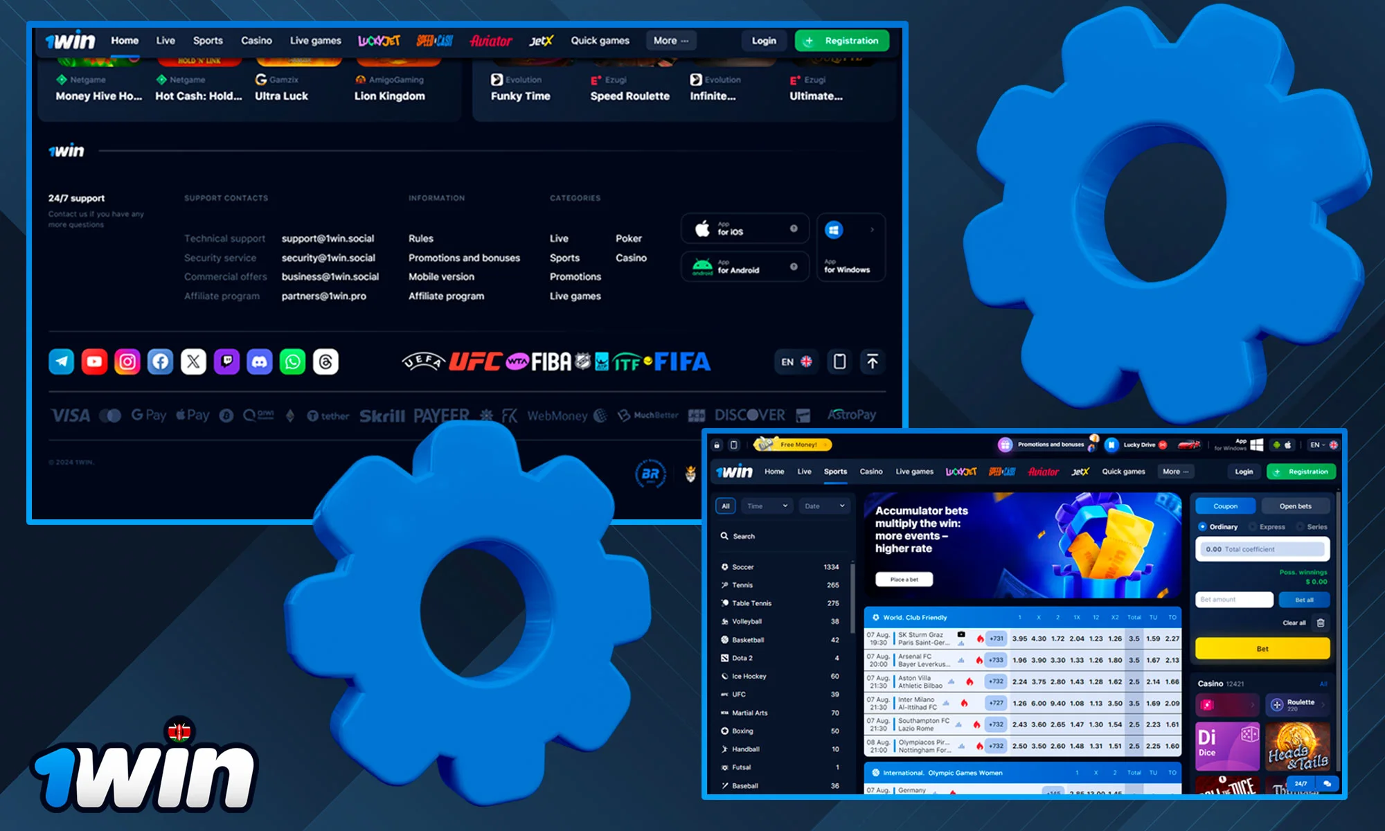 Information about the main features of 1Win