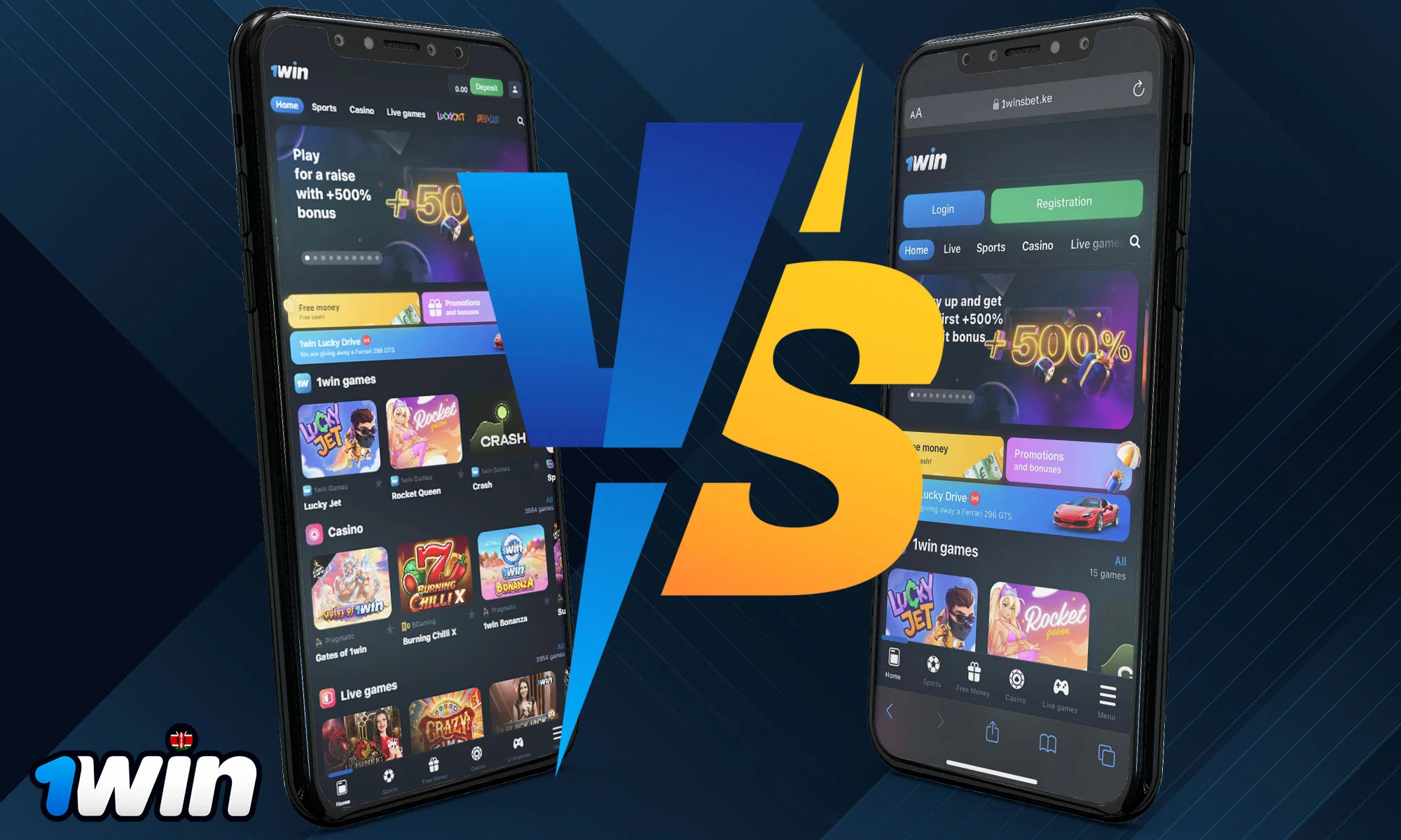 Comparison of 1Win mobile version and mobile app